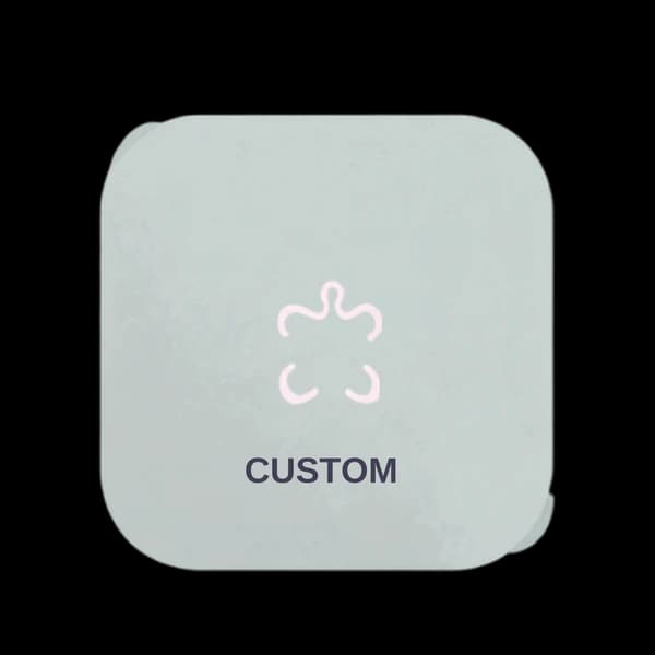 Custom level card with a flower outline icon